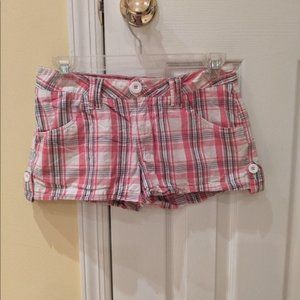 Pink Plaid Shorts